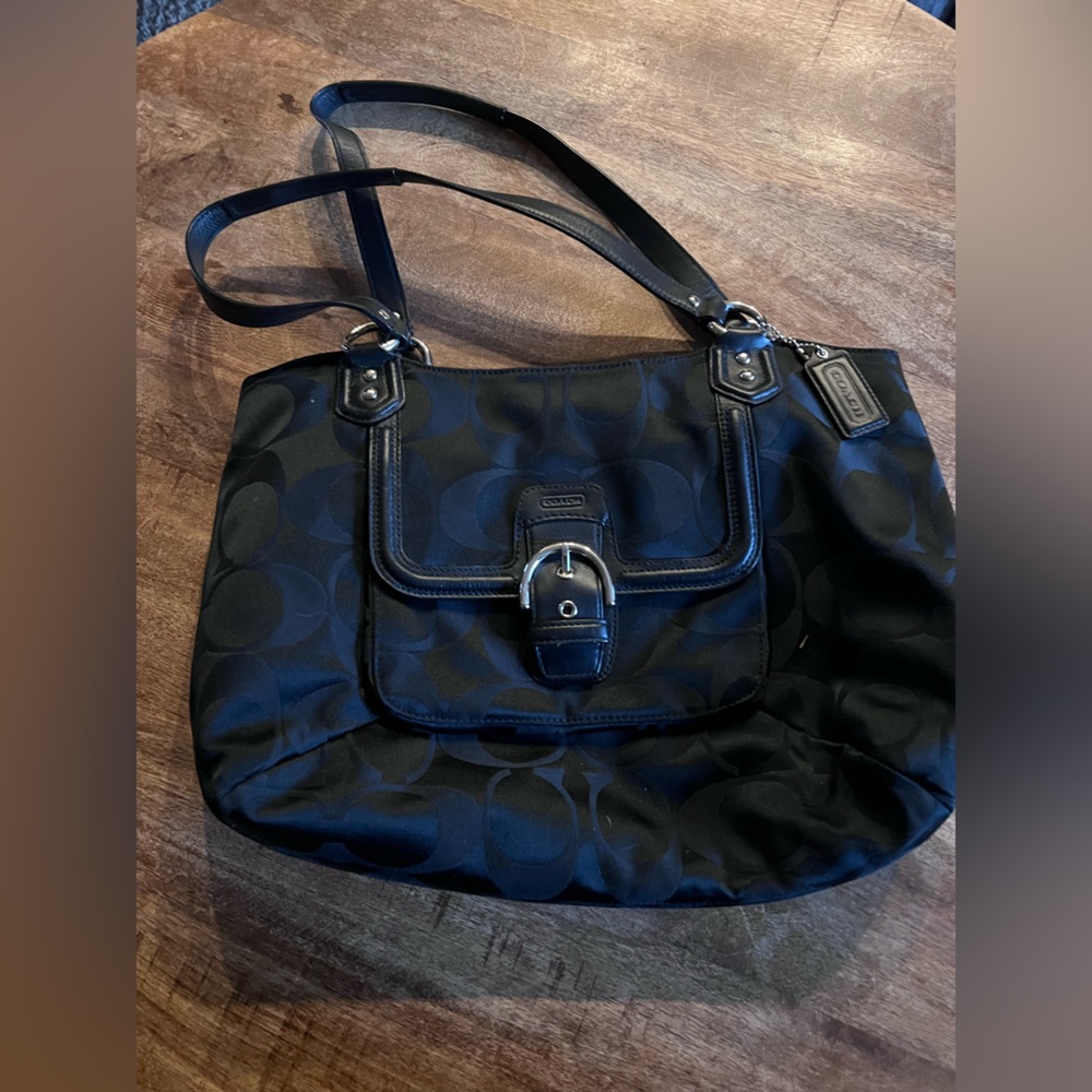 Coach Monogram Nylon Black Bag